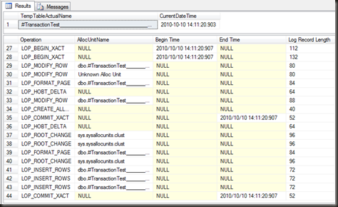 TempTableLogging